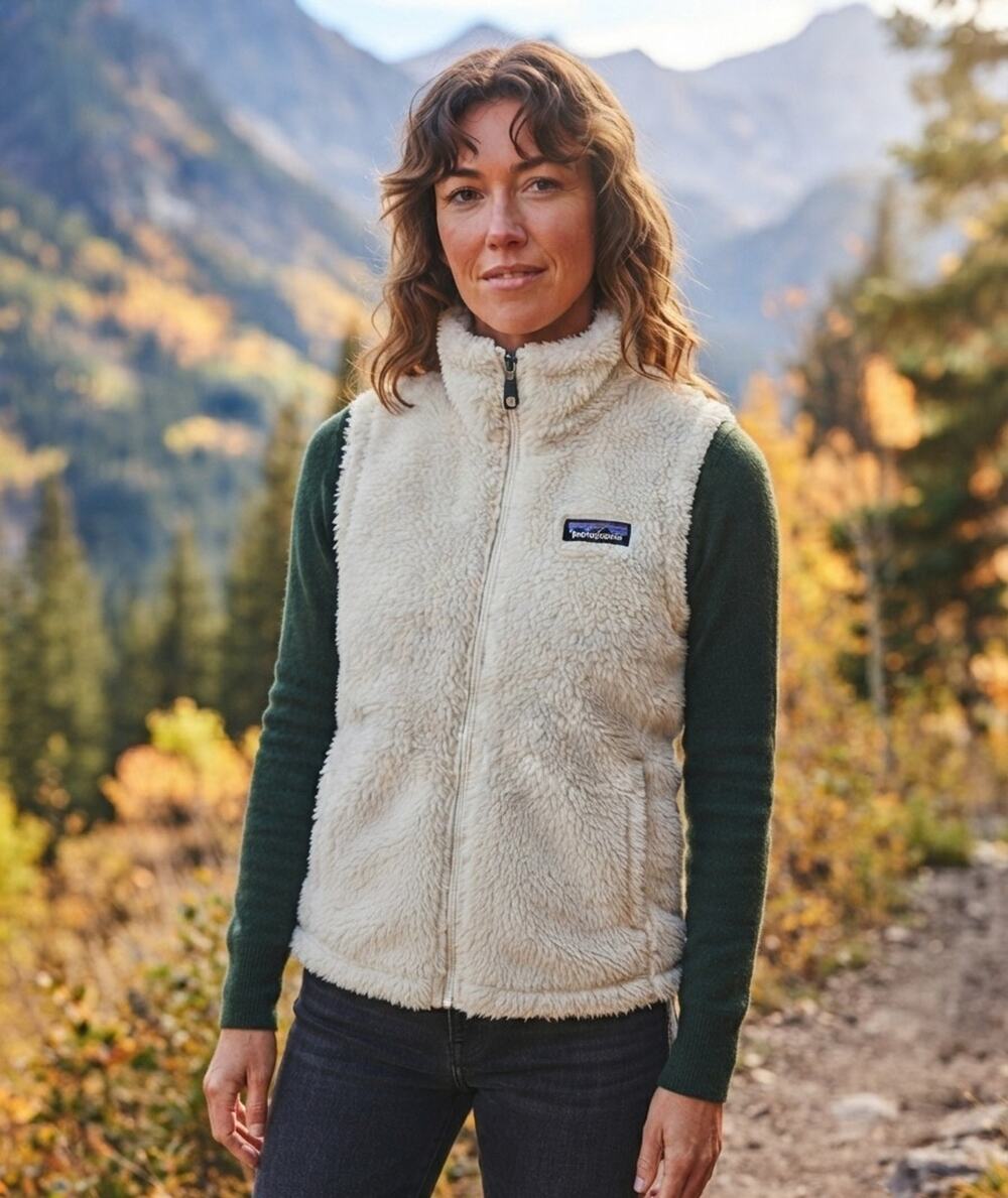 Patagonia Los Gatos Sherpa Sweater Vest Size S White Sherpa Fluffy